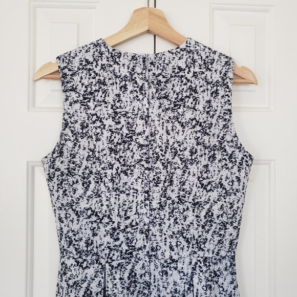 H&M Fit and Flair Black & White Dress - Size 8 - Picture 5 of 14